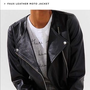 Black Faux Moto Jacket